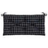 vidaXL Gartenbank-Auflage Schwarz Karomuster 100x50x7 cm Produktbild-Vorschau 1
