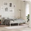 vidaXL Postel s čelem kovová bílá 160x200 cm Náhled obrázku produktu 2