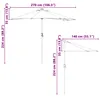 vidaXL Parasol de jardin terre cuite 294 x 150 x 223 cm Voir les images du produit 7