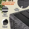 Close-up of a gray polyrattan side table with a WPC tabletop, highlighting its materials and durability. Anteprima dell’immagine prodotto