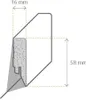 PROVISTON Sockelleiste 16 x 58 x 2500 mm MDF-Kern Fußleiste Produktbild-Vorschau 2