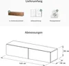 Planetmöbel Flur Möbel Garderobe Hängeschrank 1x 140 cm Produktbild-Vorschau 4