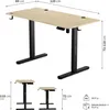 SENSE7 Výškovo nastaviteľný stôl Nojo 120x60 z borovice Náhľad obrázku produktu 2
