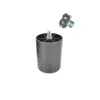 A gray plastic furniture leg with a threaded bolt and a separate T-nut are shown against a white background. Náhled obrázku produktu