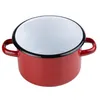 Emaille Topf 2L rot Kochtopf Universaltopf Suppentopf Produktbild-Vorschau 2
