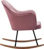 vidaXL Schaukelstuhl Rosa Samt Produktbild-Vorschau 4