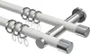 Interdeco Gardinenstange / Vorhangstange Weiß / Chrom, Typ Produktbild-Vorschau 1