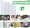 Collage of images showing vacuum sealer bags and their uses. Produktbild-Vorschau