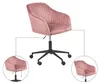 BELIANI Arbeitshocker Rosa Samtstoff Modern Produktbild-Vorschau 4