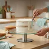 Relaxdays Tortenplatte drehbar, Standfuß, Kuchenplatte zum Produktbild-Vorschau 5