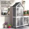 Outsunny 2 in 1 Gartenschrank Holz, Geräteschuppen mit Produktbild-Vorschau 8