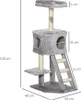 Drapak dla kota PawHut 120 cm z jaskinią, piłką do zabawy, Podgląd zdjęcia produktu 5