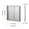 VEVOR porta di accesso al barbecue, 660 x 610 mm, doppia Anteprima dell’immagine prodotto 8