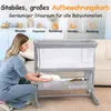 Beistellbett Baby Bettseitiger Bassinet für Neugeborene Produktbild-Vorschau 2