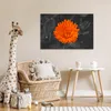 MuchoWow® Poster Blumen - Orange - Schwarz - Weiß 90x60 cm Produktbild-Vorschau 7
