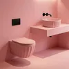Set lavabo e WC WC sospeso Rosa Anteprima dell’immagine prodotto 1
