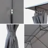 sweeek - Dachtuch + Vorhänge für Pergola 3x4m Divio - Grau Produktbild-Vorschau 2