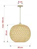 Luxolar LED Pendelleuchte E27 Rattan Boho Beige/Grau - Produktbild-Vorschau 7