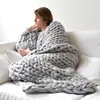Handgefertigtes Chunky Gestrickte Wolldecke, Wolle Garn Arm Produktbild-Vorschau 3