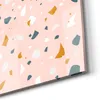 DEQORI Glasbild Echtglas 90x60 cm 'Rosa Terrazzo-Zauber' Produktbild-Vorschau 5