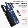 Exploded view of a phone case with labels pointing out features. Produktbild-Vorschau