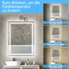 Badspiegel-mit-Beleuchtung 80x60cm - Badezimmerspiegel LED Produktbild-Vorschau 6
