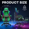 Fotel gamingowy Hoffree z podświetleniem LED RGB i Podgląd zdjęcia produktu 10
