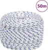 vidaXL Corda da barca bianca 8 mm 50 m polipropilene Anteprima dell’immagine prodotto 6
