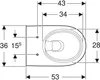Geberit Wand-Tiefspül-WC RENOVA Rimfree, teilgeschlossene Produktbild-Vorschau 3