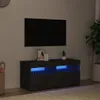 vidaXL TV skříňka s LED světly černá 90x35x40 cm Náhled obrázku produktu 2