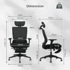 FLEXISPOT Foldex Ergonomischer Bürostuhl klappbarer Produktbild-Vorschau 3