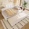 A white daybed with a pull-out trundle bed in a bedroom setting. Náhled obrázku produktu