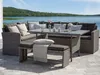BELIANI Gartenmöbel Set Grau Rattan Sicherheitsglas Textil Produktbild-Vorschau 2