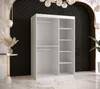 Kleiderschrank RAISA 2 – Breite 120 cm, weiß / schwarz Produktbild-Vorschau 2