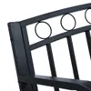 Panchina da giardino 125 cm in acciaio nero Anteprima dell’immagine prodotto 4