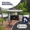 CASARIA® Table de jardin en polyrotin Noir 80 cm résistant Voir les images du produit 3