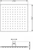 Mexen Slim soffione doccia 25 x 25 cm con braccio doccia, Anteprima dell’immagine prodotto 1