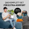 LUMALAND Sitzsack Hocker Set Cord mit Füllung EPS Perlen Produktbild-Vorschau 7