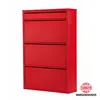 Alveon Schuhkipper Metall 3+1 schmal 51 x 15 x 117 cm - Rot Produktbild-Vorschau 3