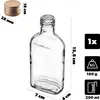 KADAX Flachmann 200ml, 1 Stück, kleine Glasflaschen mit Produktbild-Vorschau 3