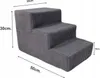 A three-step pet stair with dimensions indicated by measurement lines and text. Produktbild-Vorschau