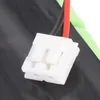 Close-up of a white connector with red and black wires attached to a battery pack. Produktbild-Vorschau
