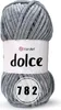 A ball of grey yarn with a label. Produktbild-Vorschau