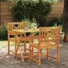 vidaXL Tuinstoelen, 2 stuks, naturel, massief acaciahout Productafbeelding-voorbeeld 2