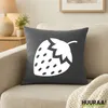 Huuraa Kissenbezug Erdbeere Strawberry 40x40cm Steel Grey Produktbild-Vorschau 2