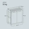 SONGMICS Wäschekorb 2 Fächer, Bambus, Wäschesammler 100 L, Produktbild-Vorschau 7