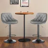 2er Set Barhocker mit Lehne aus Samt - Barstuhl, Produktbild-Vorschau 1