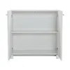 An open white cabinet with two shelves, viewed from the front. Podgląd zdjęcia produktu
