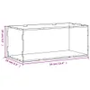 A line drawing of a transparent display box with dimensions indicated by text and lines. Podgląd zdjęcia produktu