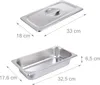 Relaxdays Gastro bewaardoos GN 1/3, roestvrij staal, set Productafbeelding-voorbeeld 4